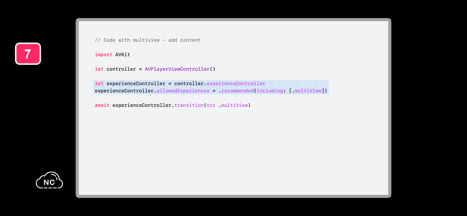 Puedes hacer uso de diferentes elementos de UI para mostrar videos con múltiples vistas Configurando la multivista de video con AVKit