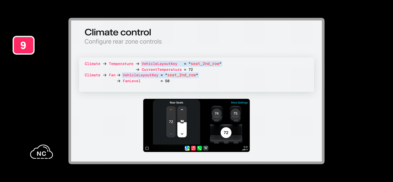 También se agregaron advertencias de presión en neumáticos Controlando el climatizador en CarPlay