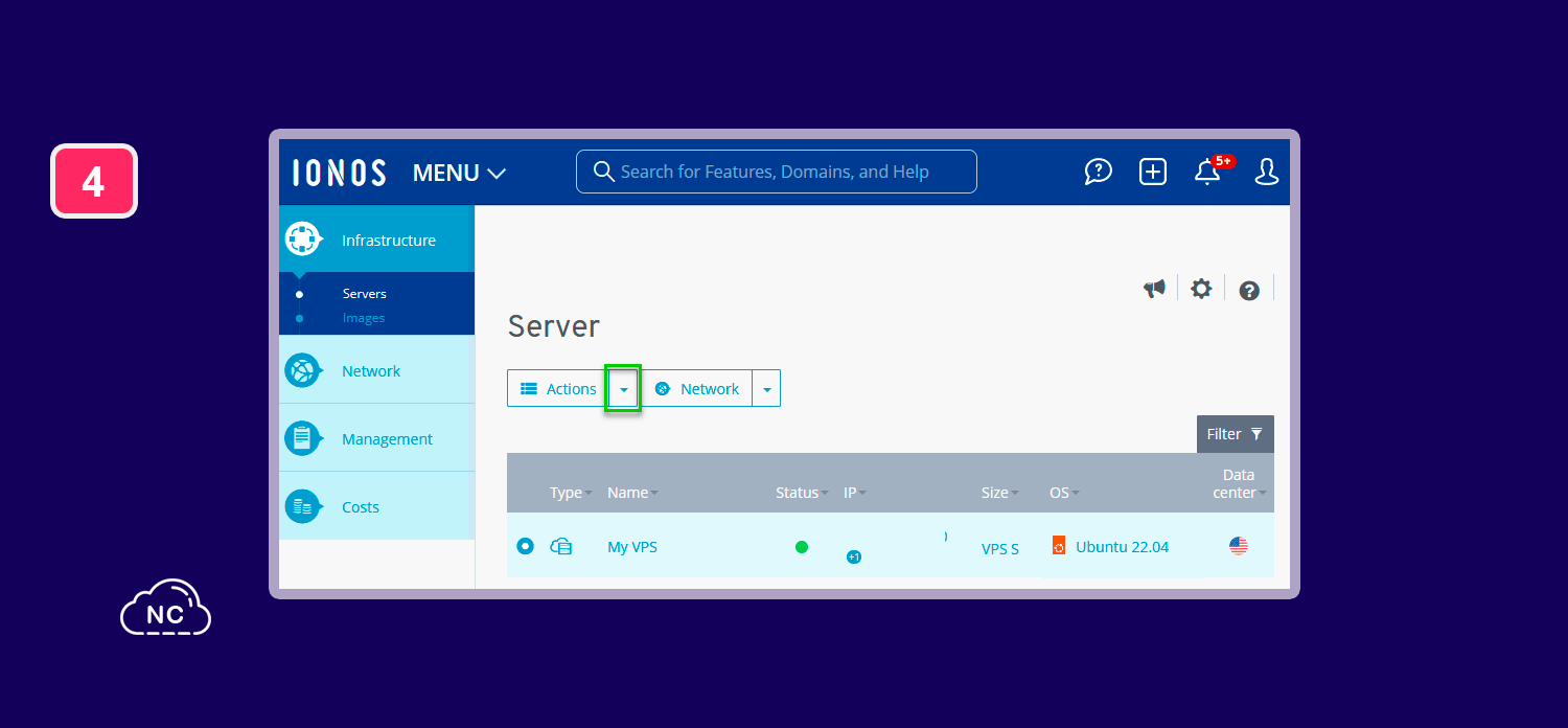 En la parte superior tiene un buscador de recursos en la plataforma Gestionando mi VPS con Ubuntu para Python en IONOS