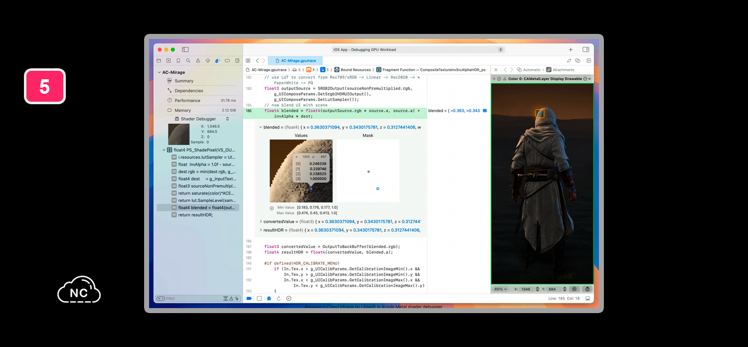 Podrás integrar un juego con un middleware de audio para añadirle sonidos y efectos Migración del juego Assassin's Creed a un dispositivo con iOS