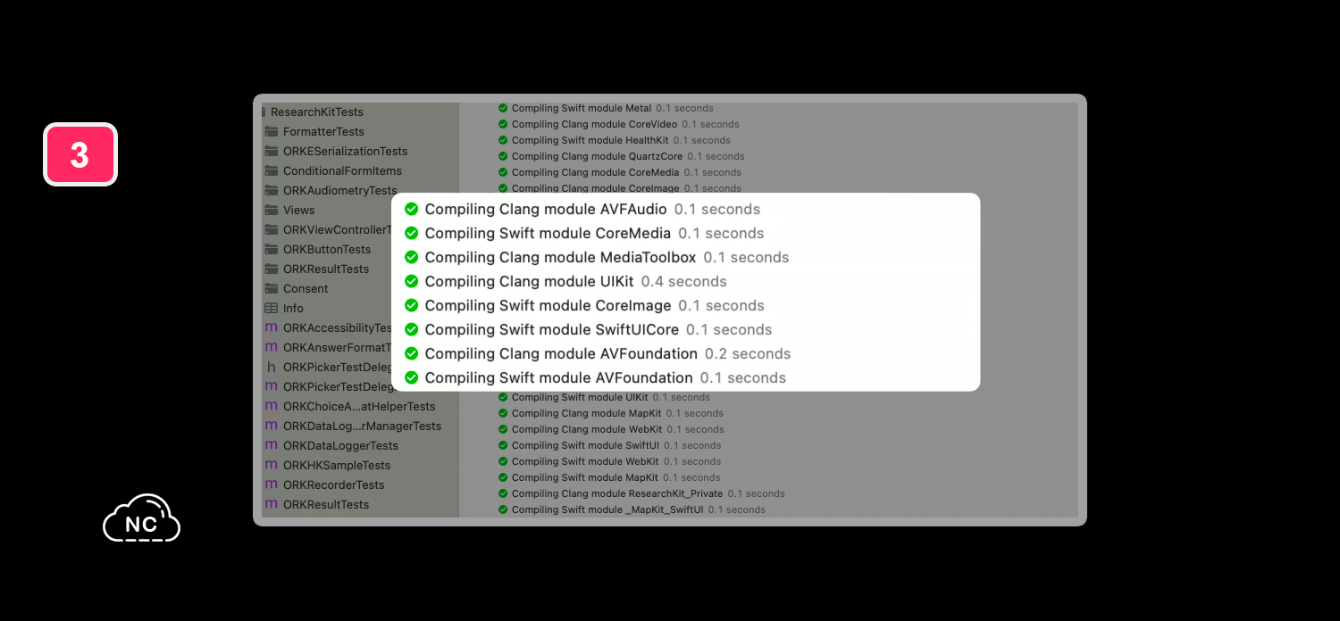 Los módulos comparten el análisis de interfaces entre archivos fuente Módulos compilados en Xcode 16