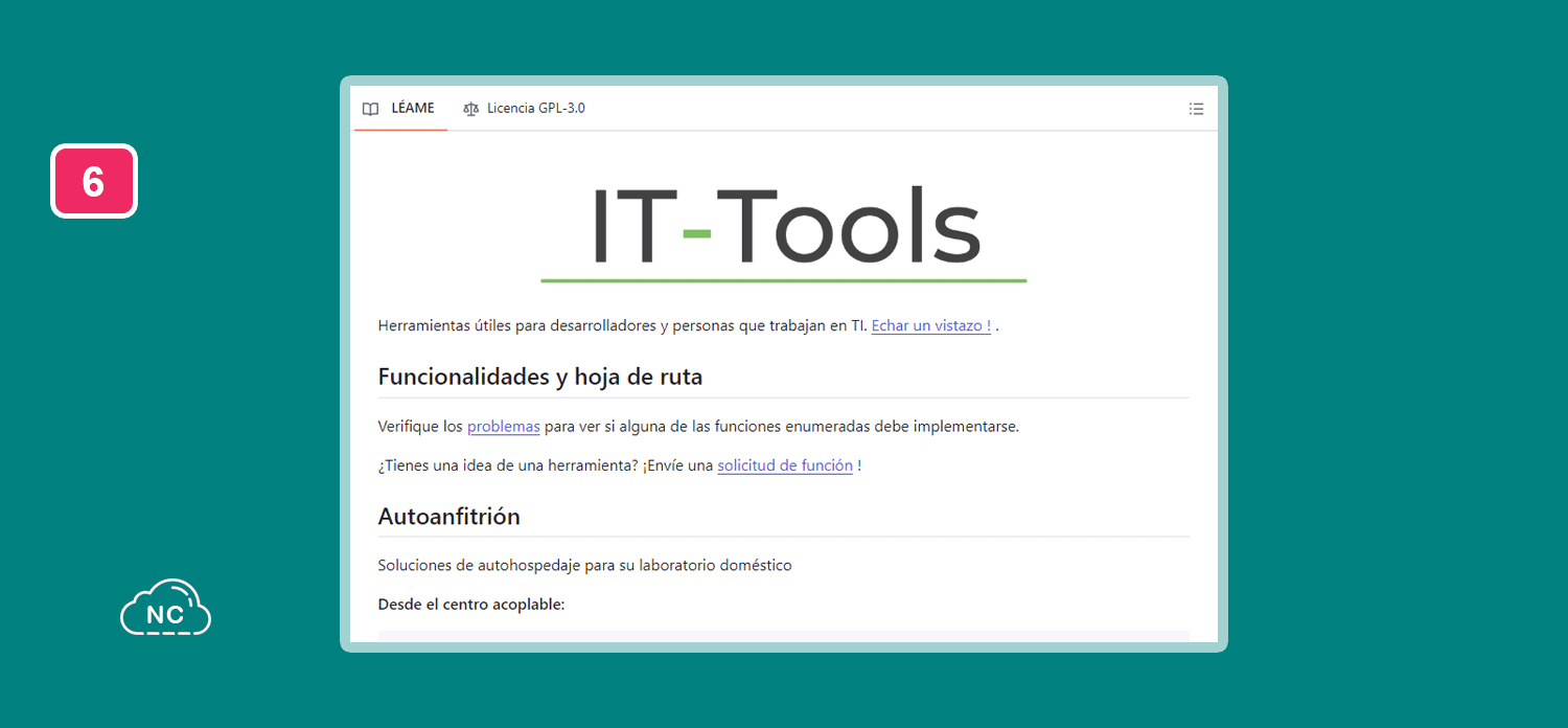 En su documentación de GitHub puedes encontrar los pasos para usarla Repositorio de IT-Tools en GitHub