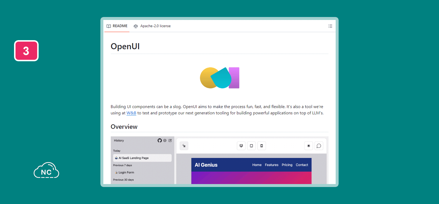 También puedes usar este proyecto localmente Repositorio de OpenUI en GitHub