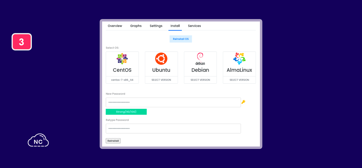 Puedes elegir una versión diferente de tu sistema operativo favorito Seleccionando un sistema operativo para el VPS con Python