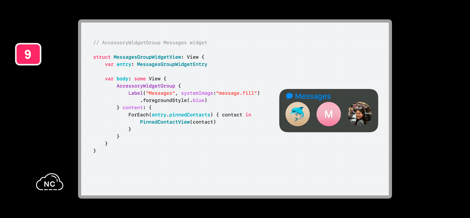 Ayudará a que los usuarios puedan acceder rápidamente a sus aplicaciones útiles Usando la API AccesoryWidgetGroup en Watch 11