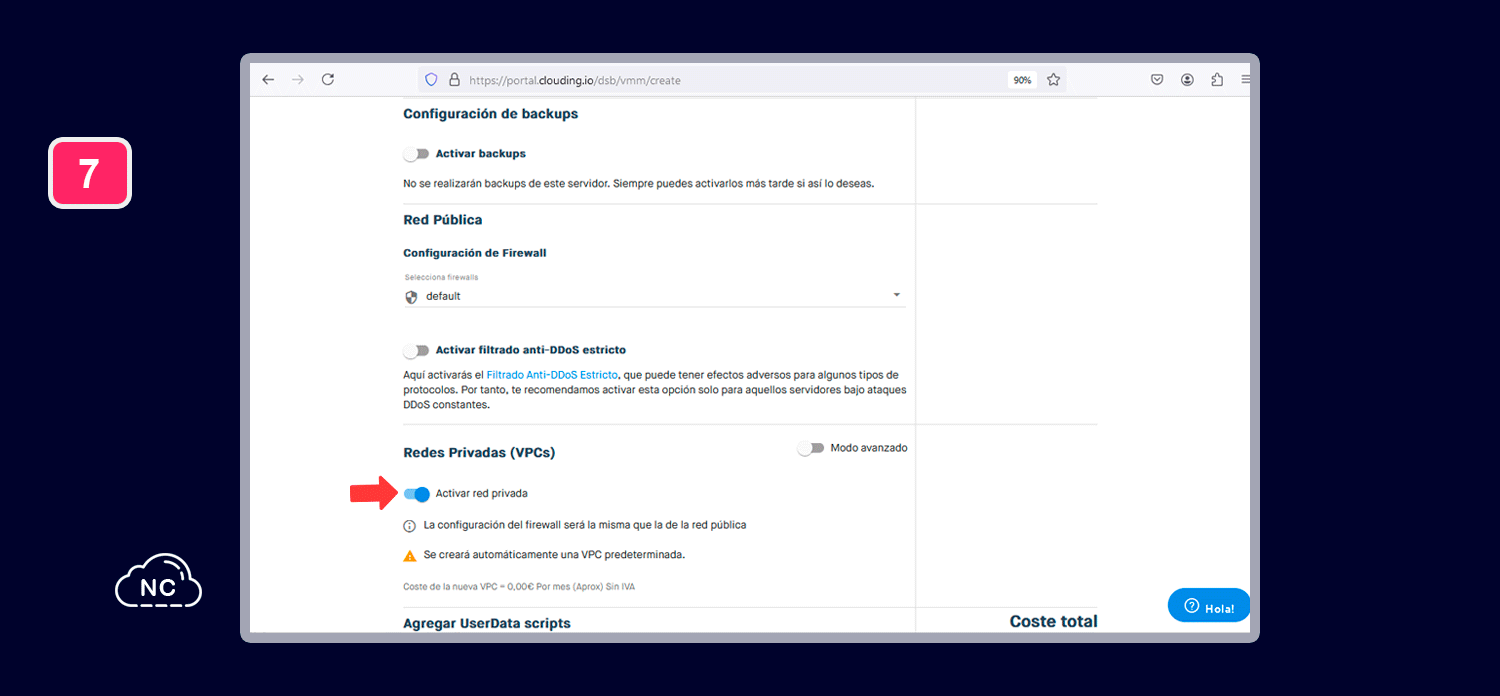 La VPC que se crea queda disponible en la sección Mis VPCs, la cual veremos más adelante Creando múltiples redes privadas para nuestro servidor con Ubuntu