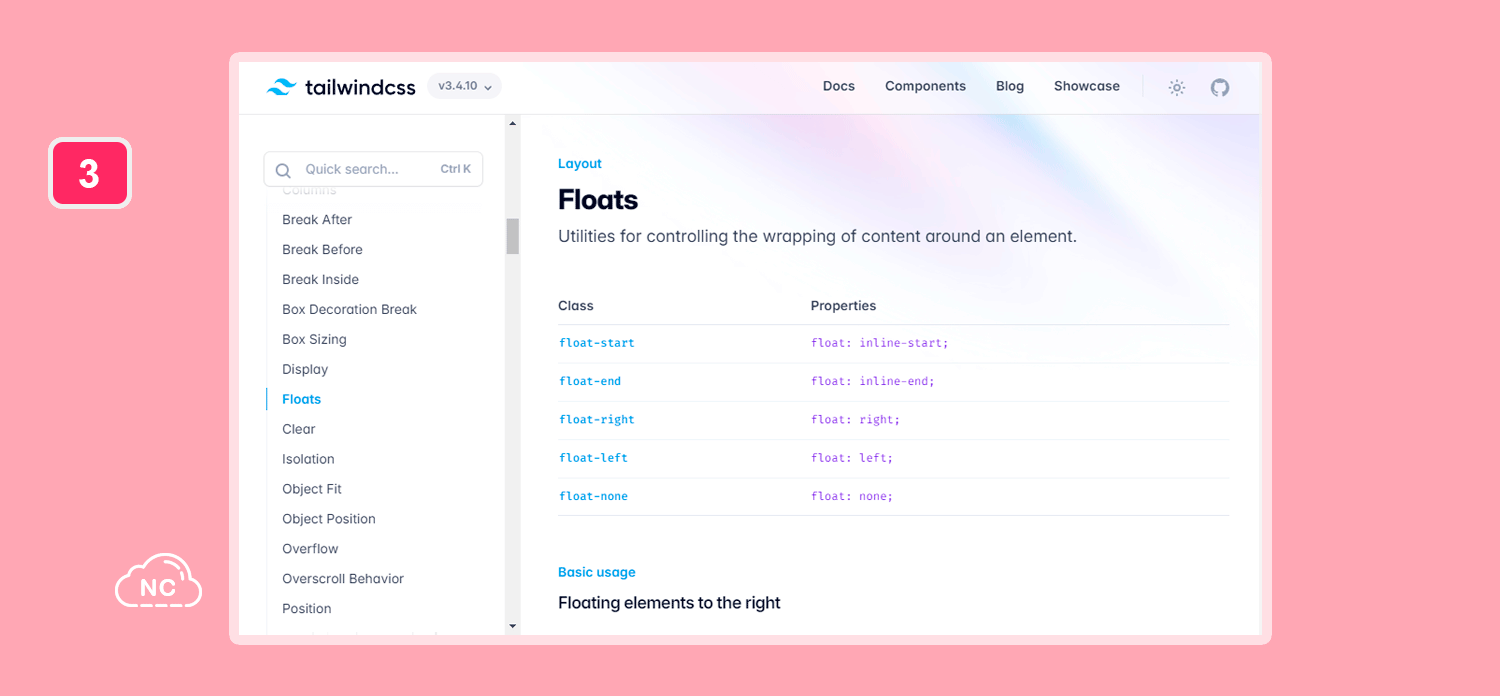 Tailwind CSS es utilizado por empresas como OpenAI, Shopify, etc. Clases CSS de Tailwind CSS para flotar elementos