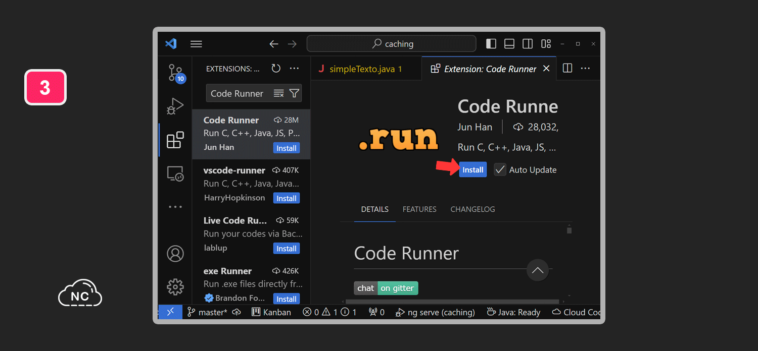 Esta extensión es una de las más populares en el mundo para ejecutar código en Visual Studio Code Extensión de Visual Studio Code para ejecutar código Java