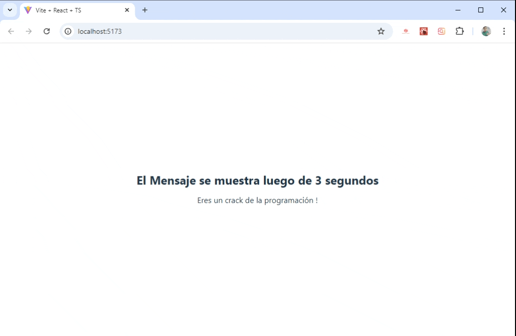 La librería React le da un enorme potencial a setTimeout en la web moderna Usando setTimeout en la librería React