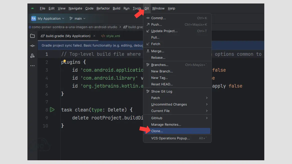 Recuerda que abrir varios proyectos puede consumir recursos de tu PC Clonar repositorio de GitHub con un proyecto abierto
