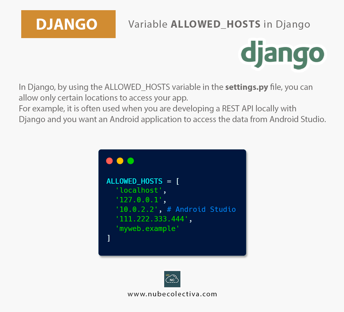 Variable ALLOWED_HOSTS in Django !