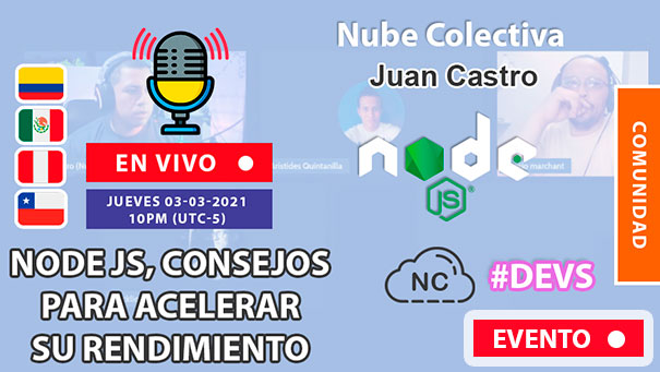 {{ NC Live: Node JS, Consejos para Acelerar Su Rendimiento (En Vivo) 10 PM - #Dev #Programación }}