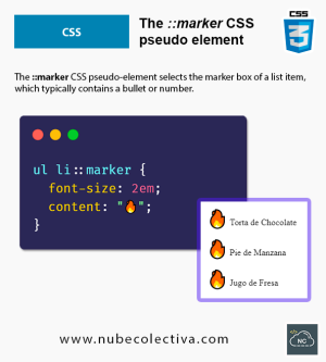 Pseudo element ::marker in CSS
