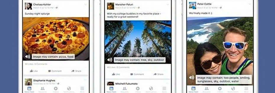 Facebook crea sistema que lee fotos a usuarios ciegos. Facebook crea sistema que lee fotos a usuarios ciegos.