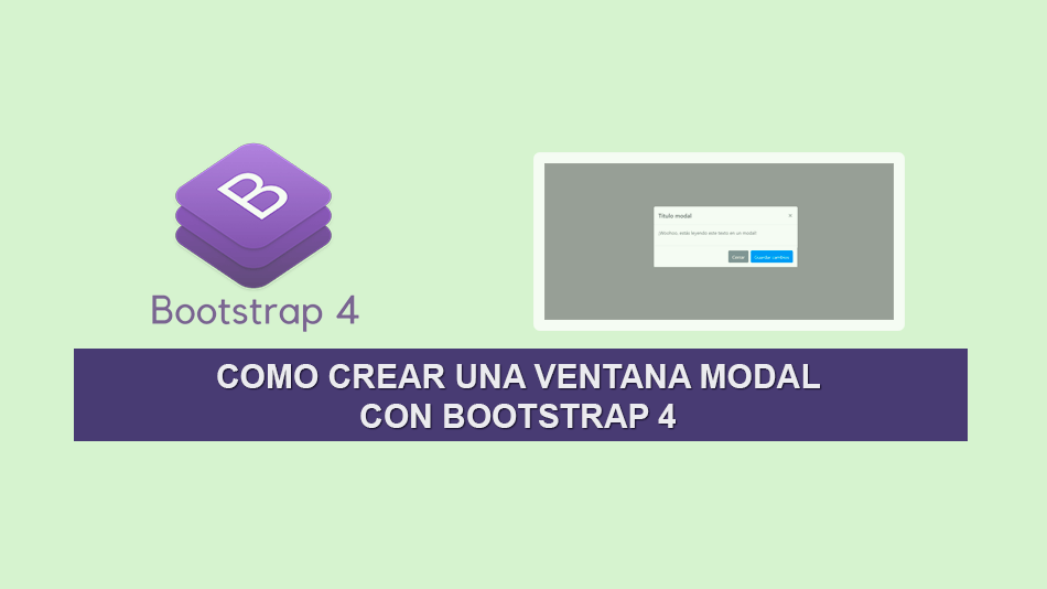 Como Crear una Ventana Modal con Bootstrap 4 Como Crear una Ventana Modal con Bootstrap 4