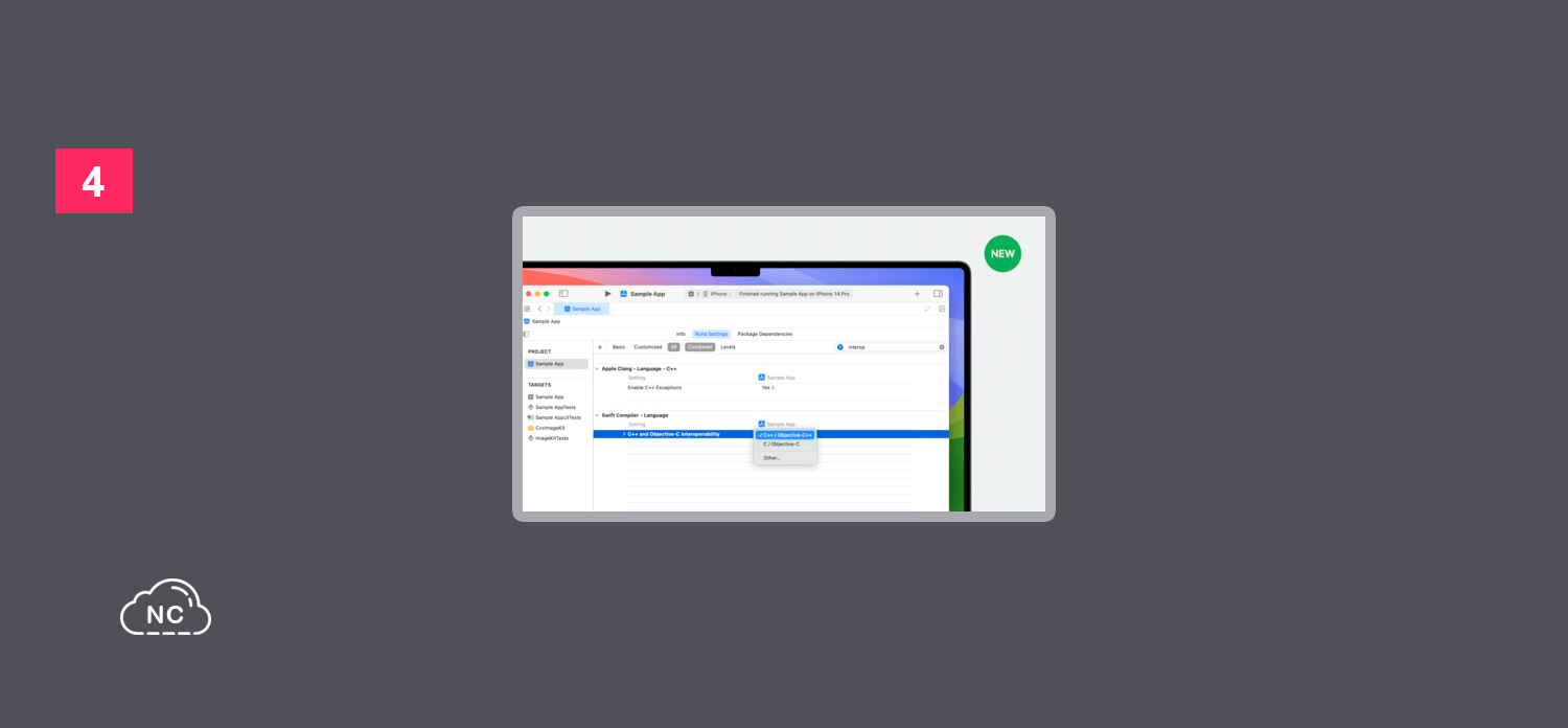 Usar C++ con Objective-C++ en Swift lleva tus aplicaciones a otro nivel Interface de Xcode