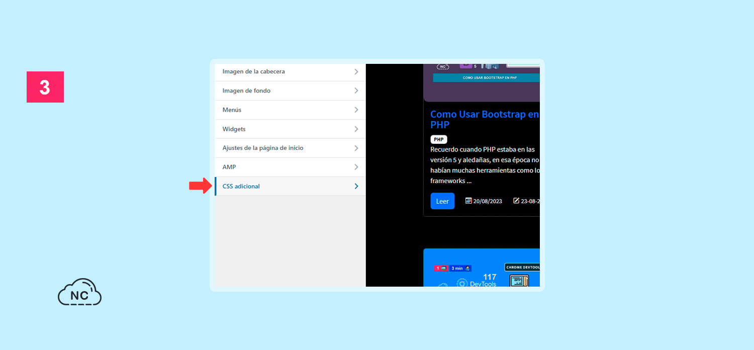 Puedes usar cualquier versión de CSS que sea compatible con tu proyecto Ventana de personalización de WordPress