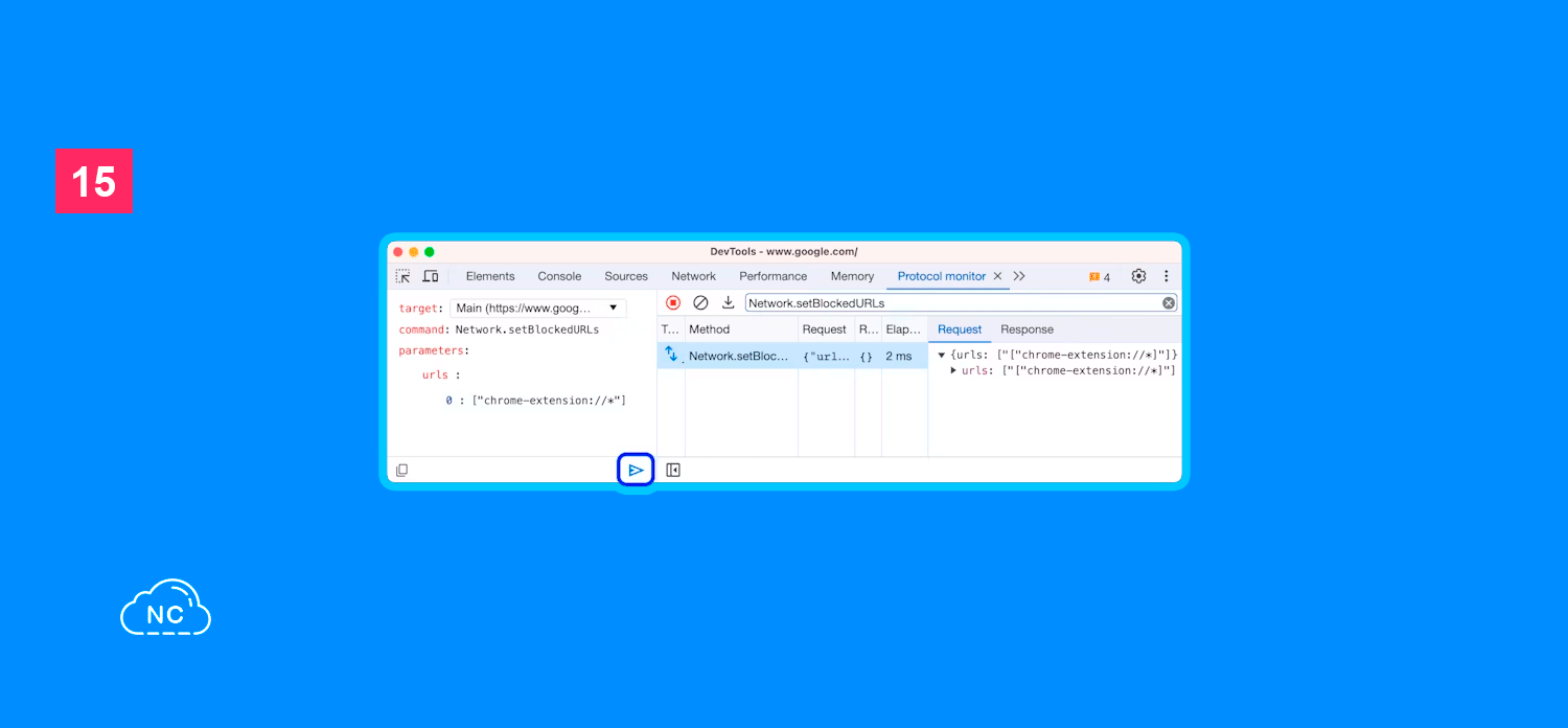 Si esta función experimental es bien recibida por los desarrolladores, será lanzada como estable en el futuro Panel Protocol monitor en DevTools