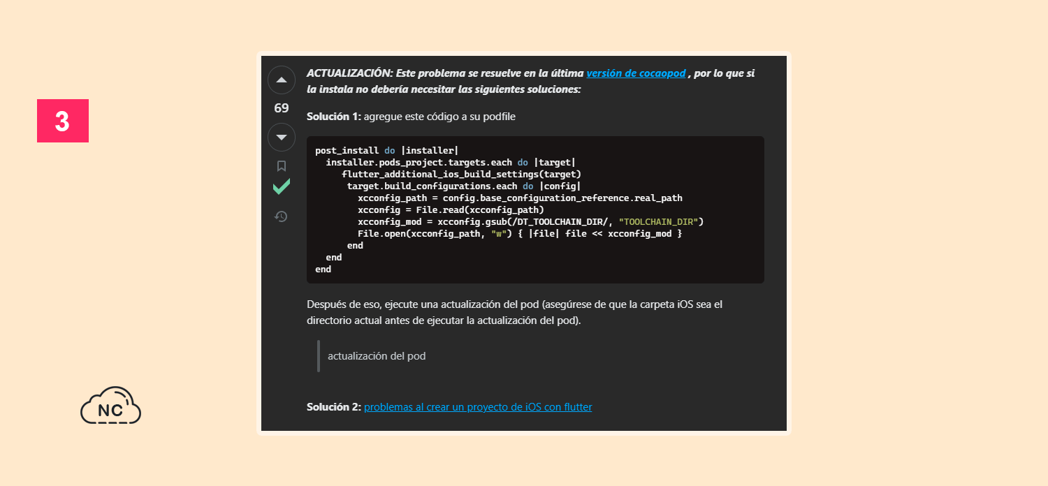 El usuario kunj kanani comparte 2 soluciones al problema Respuesta del usuario kunj kanani en Stack Overflow