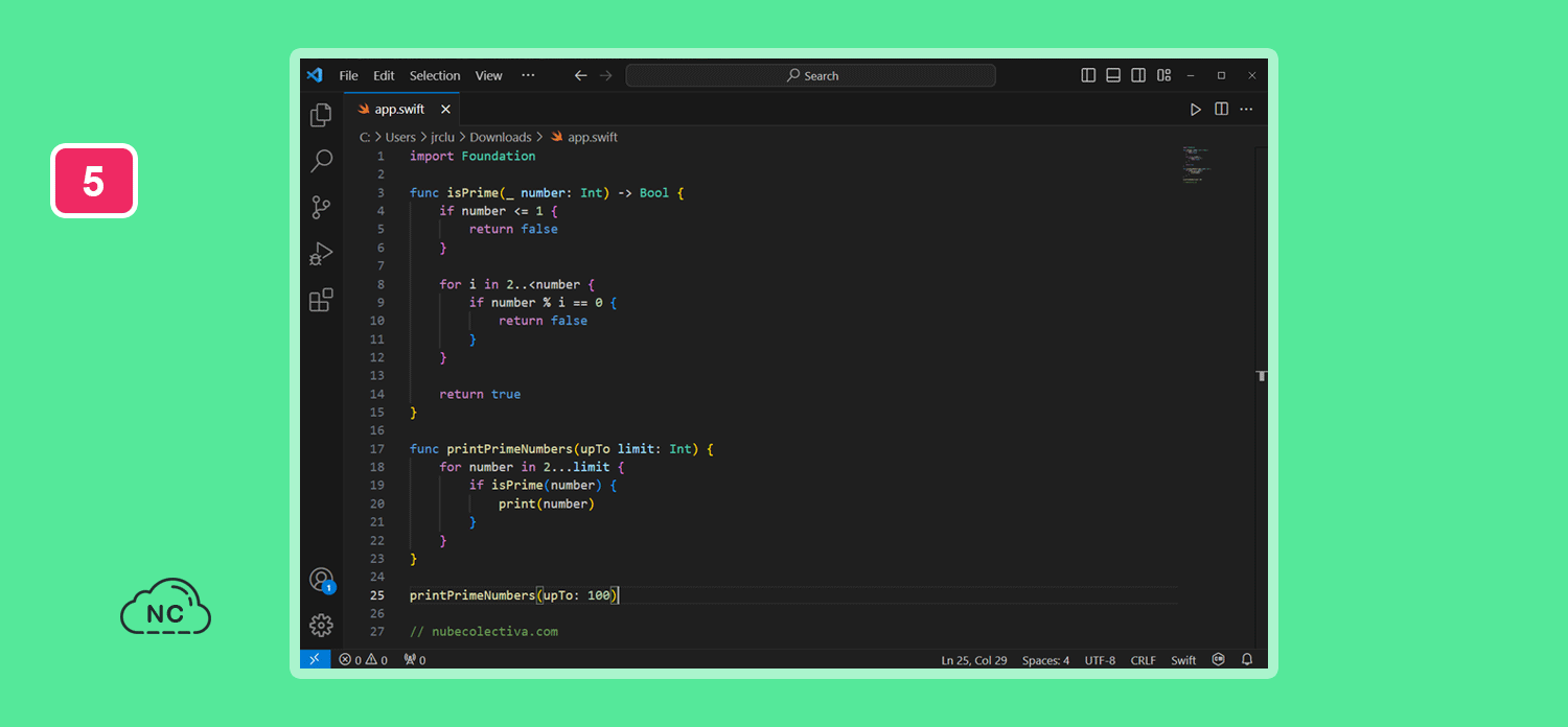 Swift es el ideal y el mejor para aplicaciones y juegos en los dispositivos de Apple Código del lenguaje de programación Swift para crear videojuegos