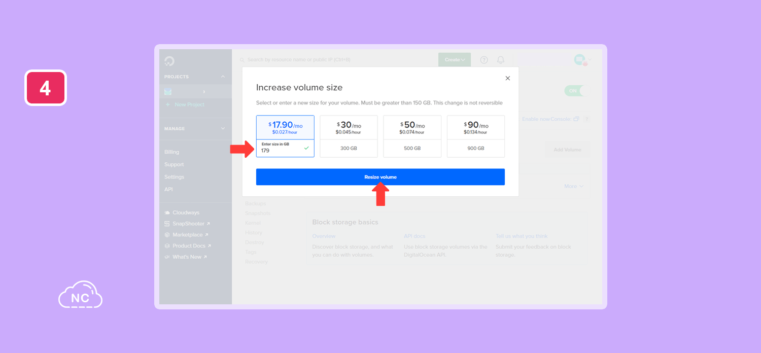 Herramienta para aumentar el tamaño del disco a un droplet de Digital Ocean