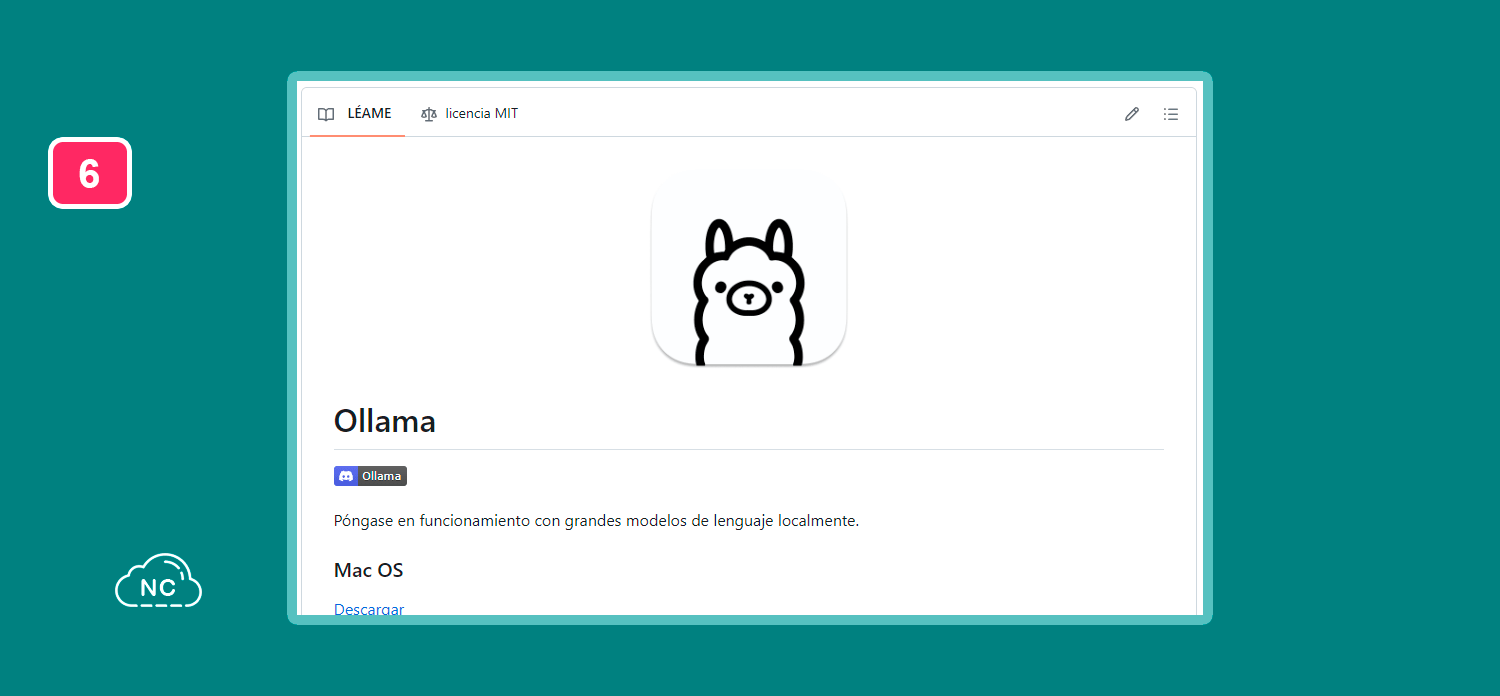 En su repositorio de GitHub podrás encontrar información para poder usarla Repositorio Ollama en GitHub