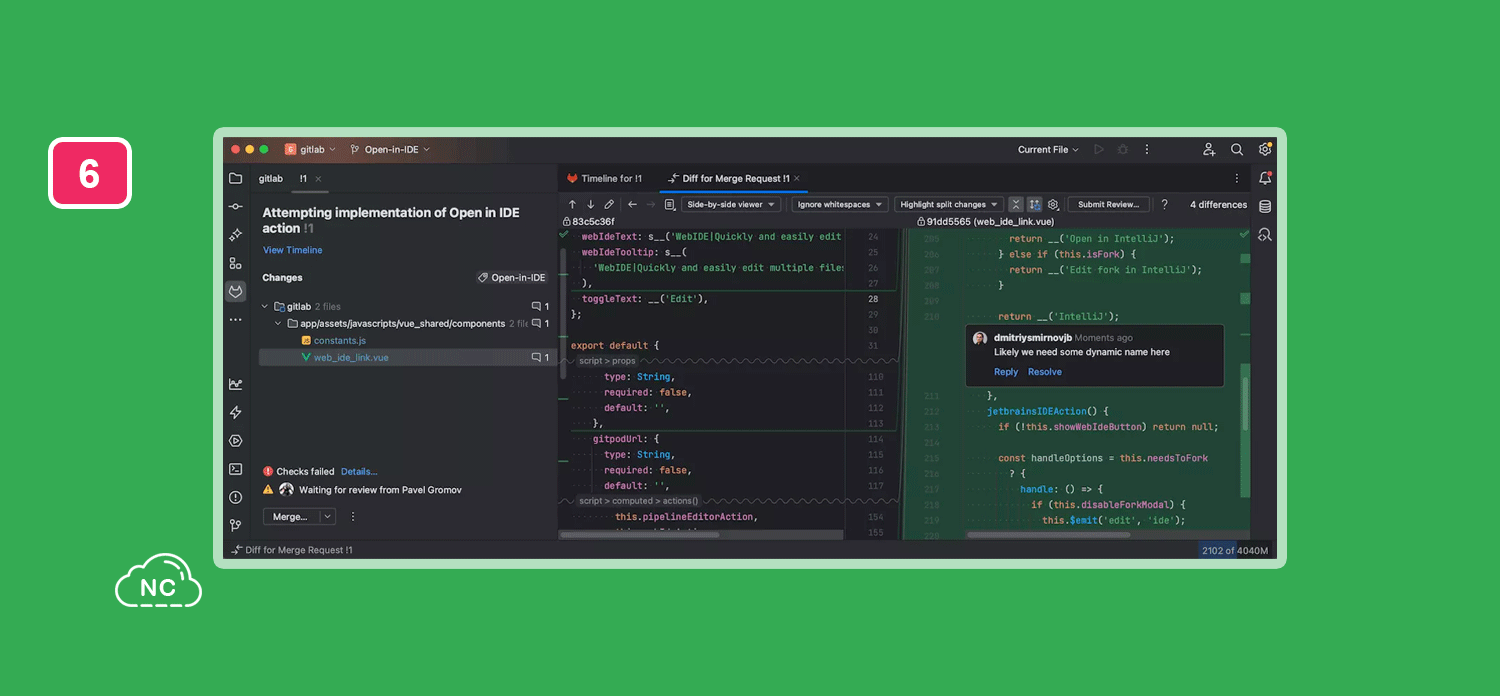 Podrás hacer commits y demás tareas en GitLab desde Android Studio IntelliJ IDEA 2023.2 tiene integración con GitLab
