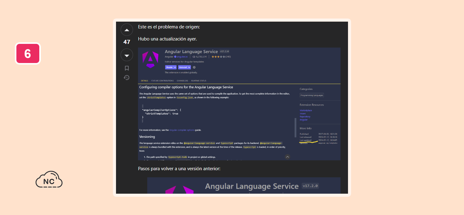 Angular tiene una extensión llamada Angular Language Service para Visual Studio Code Respuesta del usuario Diego Hernández a la consulta del usuario Sai Mahesh en Stack Overflow