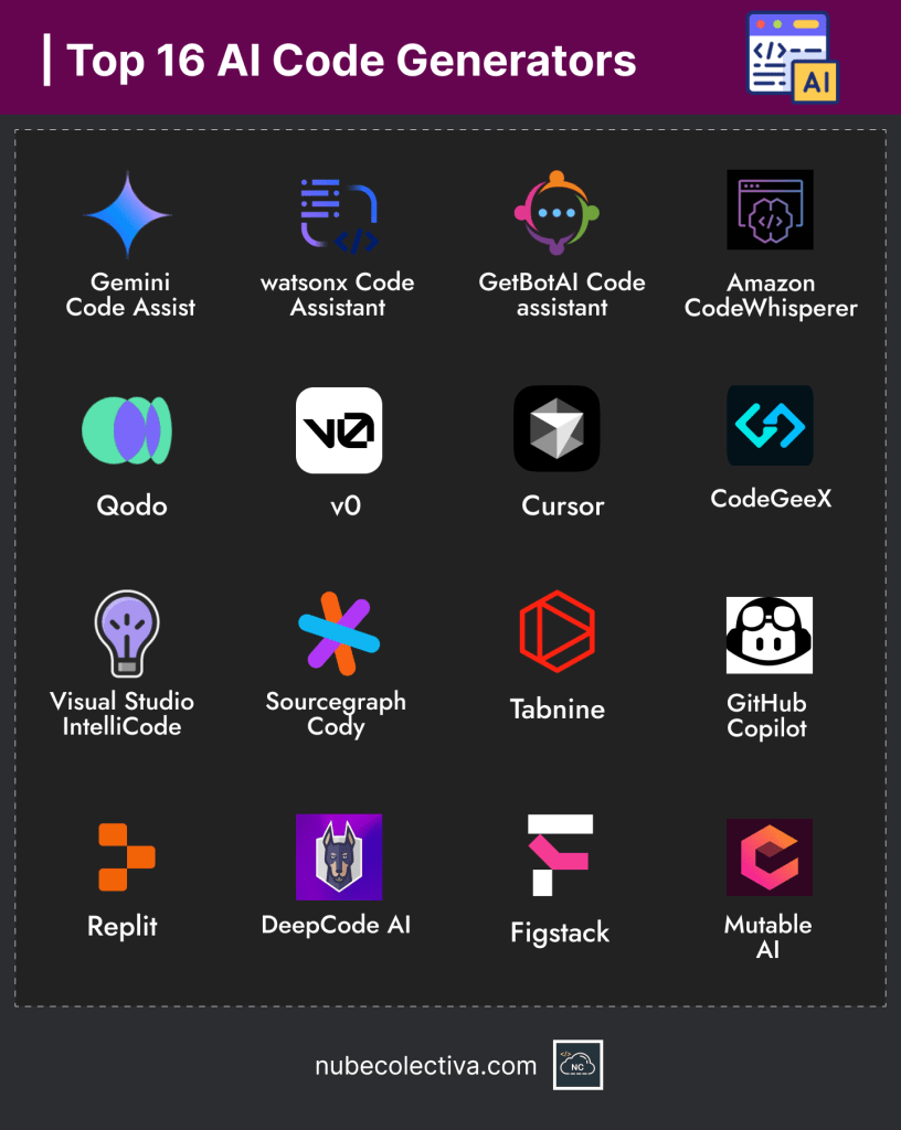 Top 16 AI Code Generators