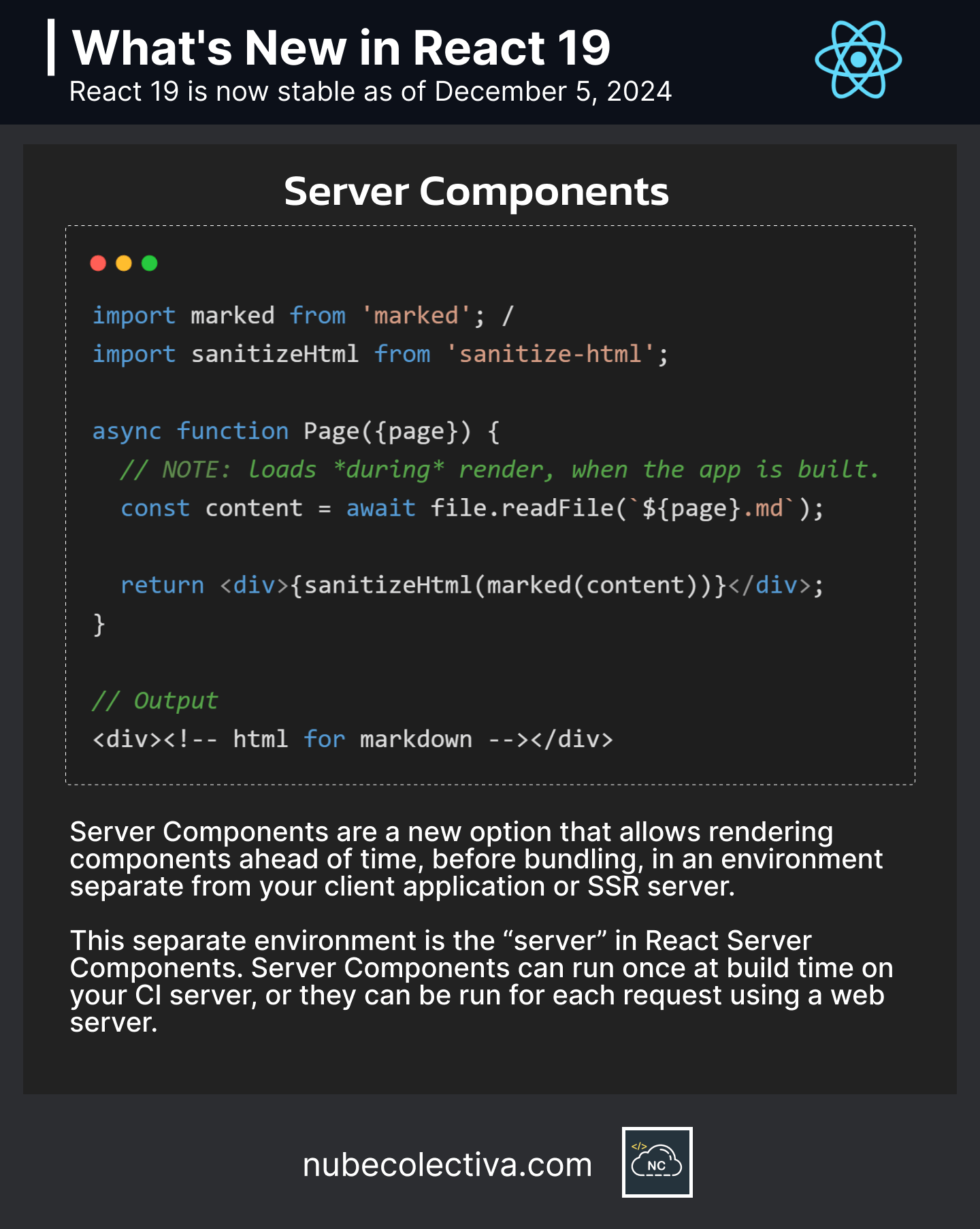 Server Components in React 19