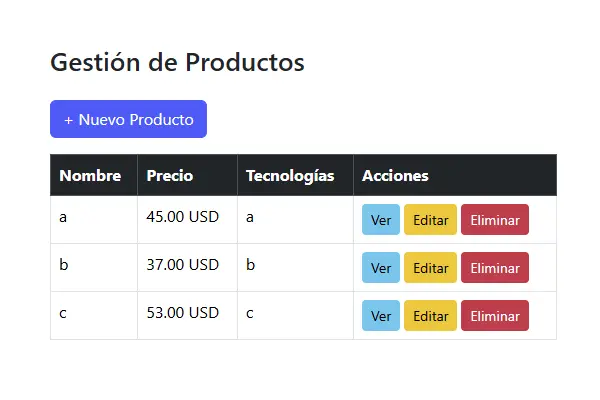 CRUD Laravel Vue