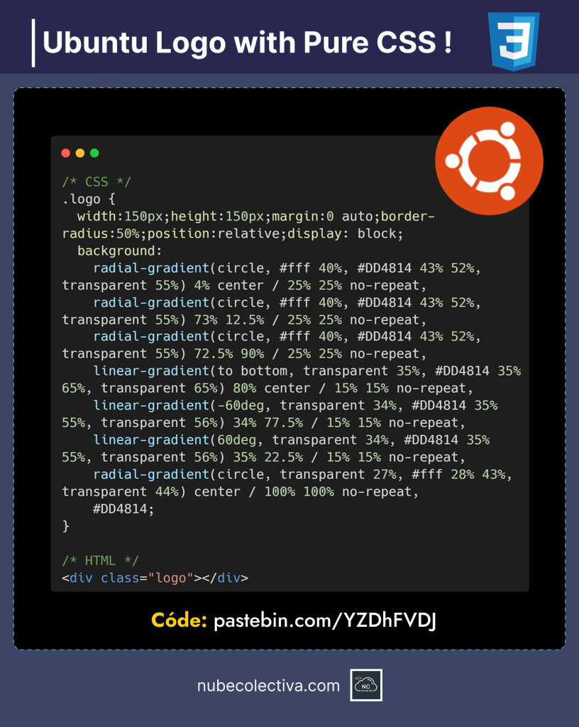 Ubuntu Logo with Pure CSS