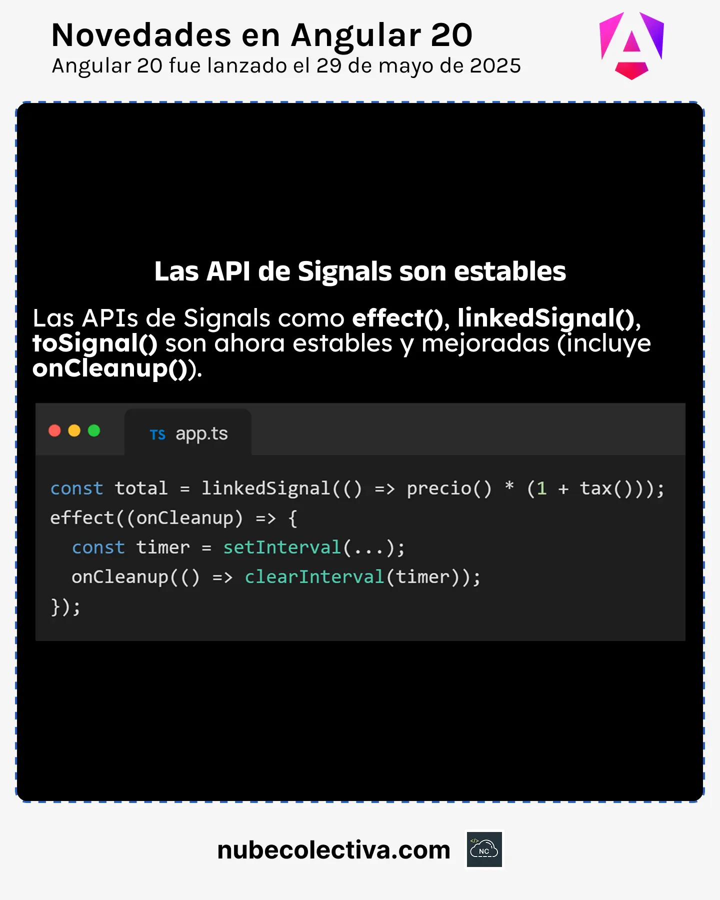 Las API de Signals Son Estables en Angular 20