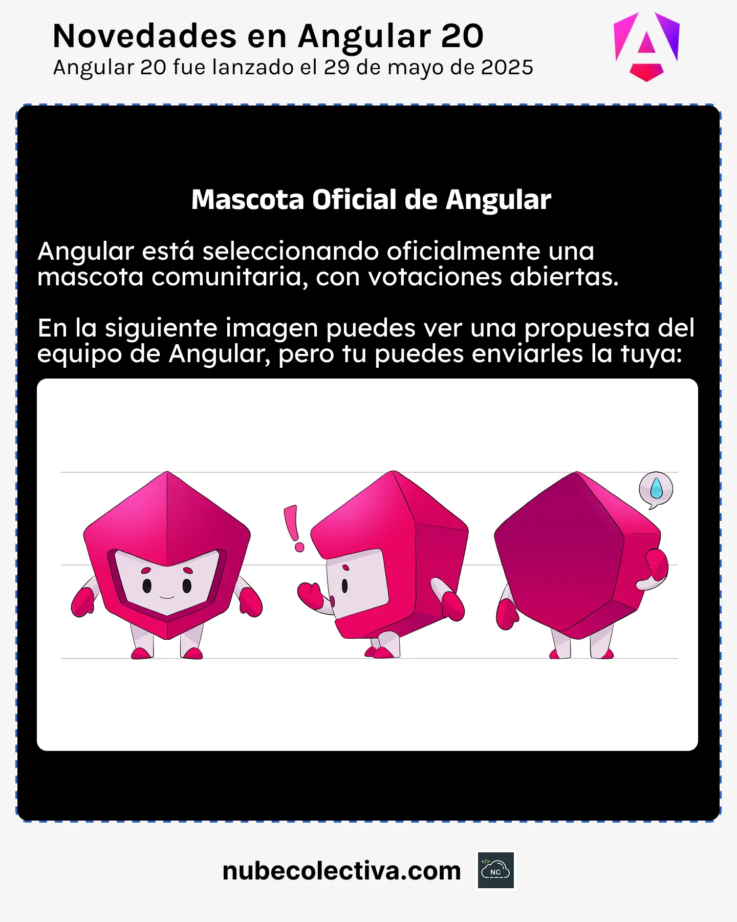 Mascota Oficial de Angular (Angular 20)