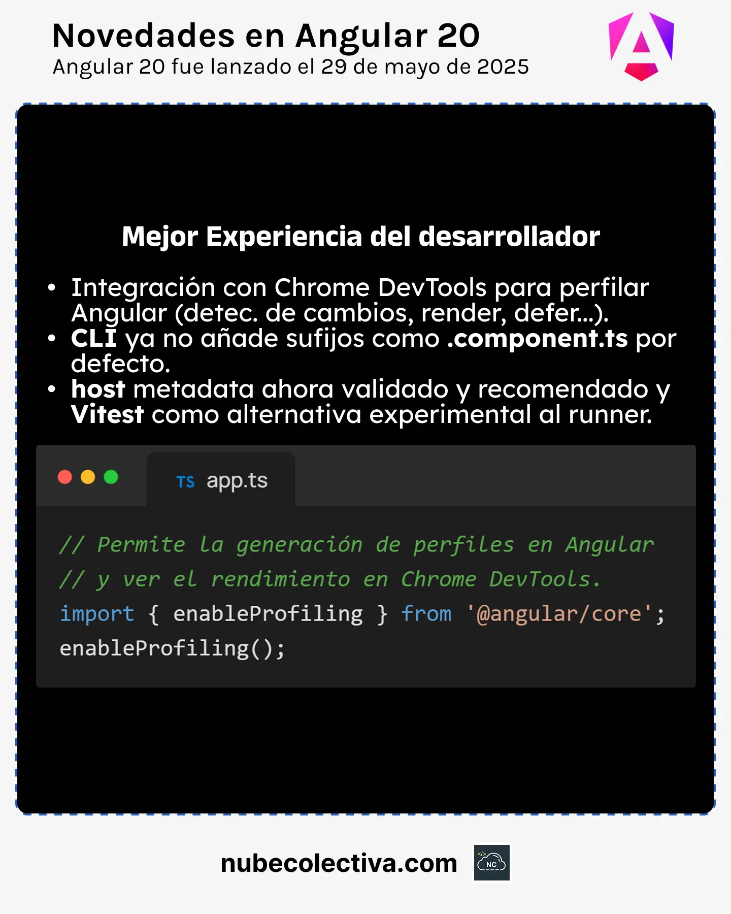 Mejor Experiencia del Desarrollador en Angular 20