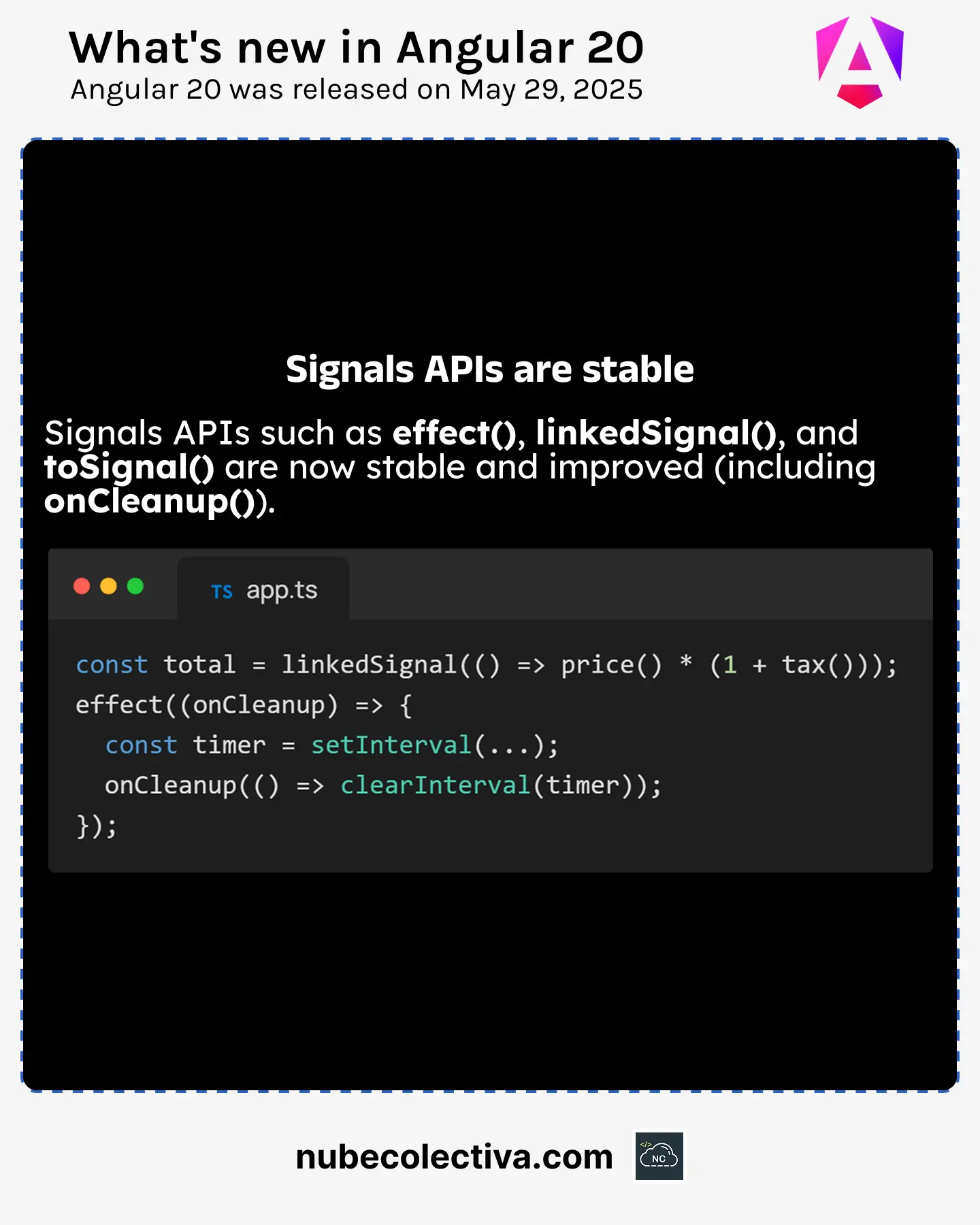 Signals APIs Are Stable in Angular 20