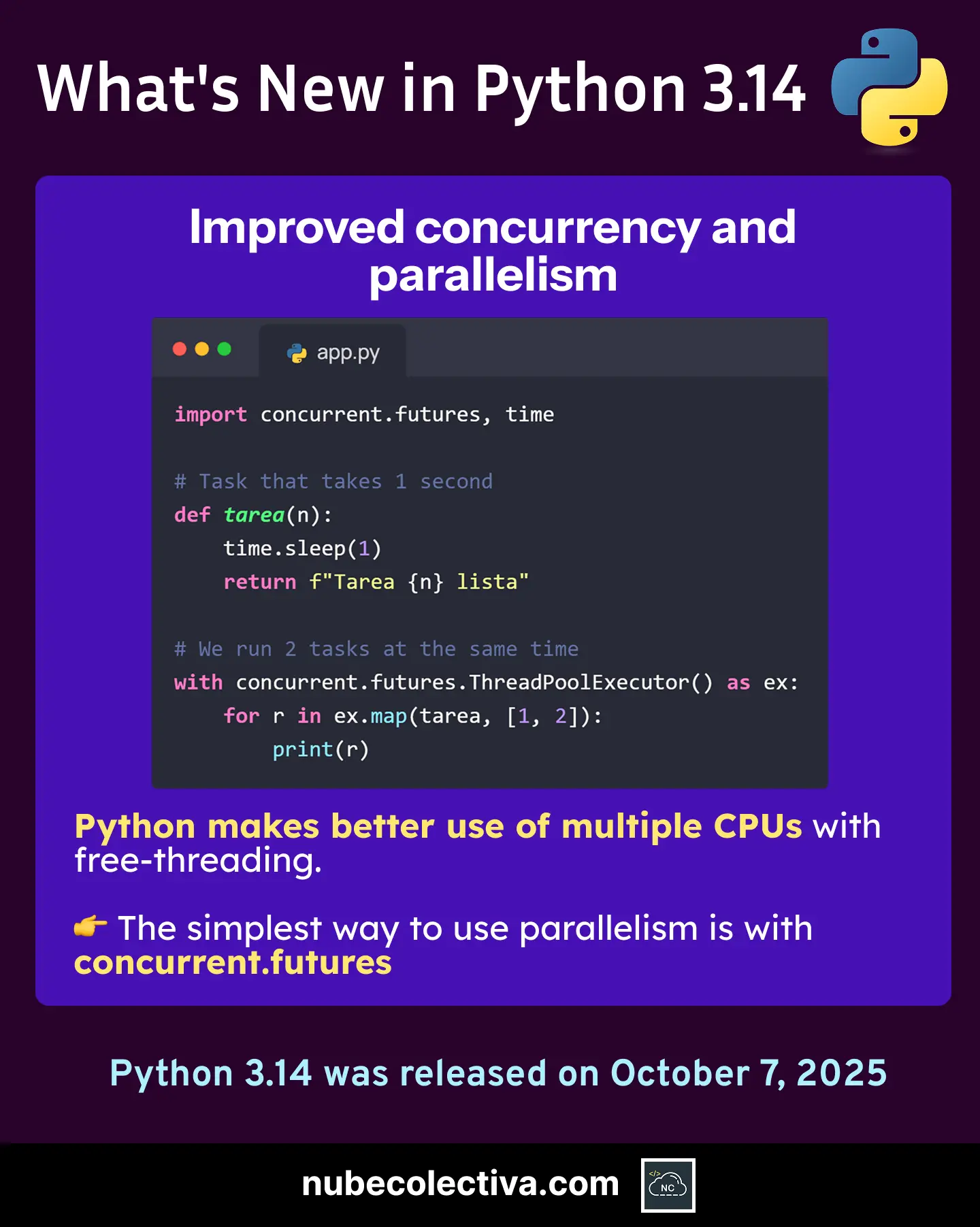 Improved Concurrency and Parallelism in Python 3.14