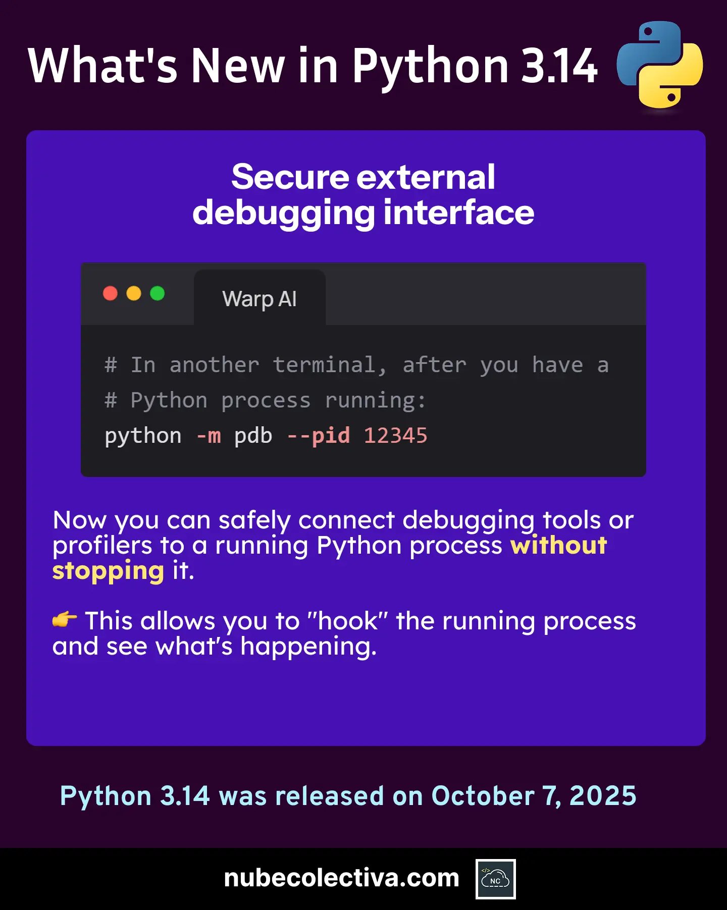 Safe External Debugging Interface in Python 3.14