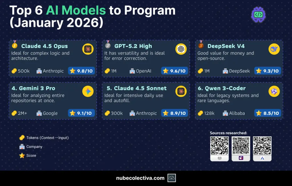 Top 6 AI Models for Programming