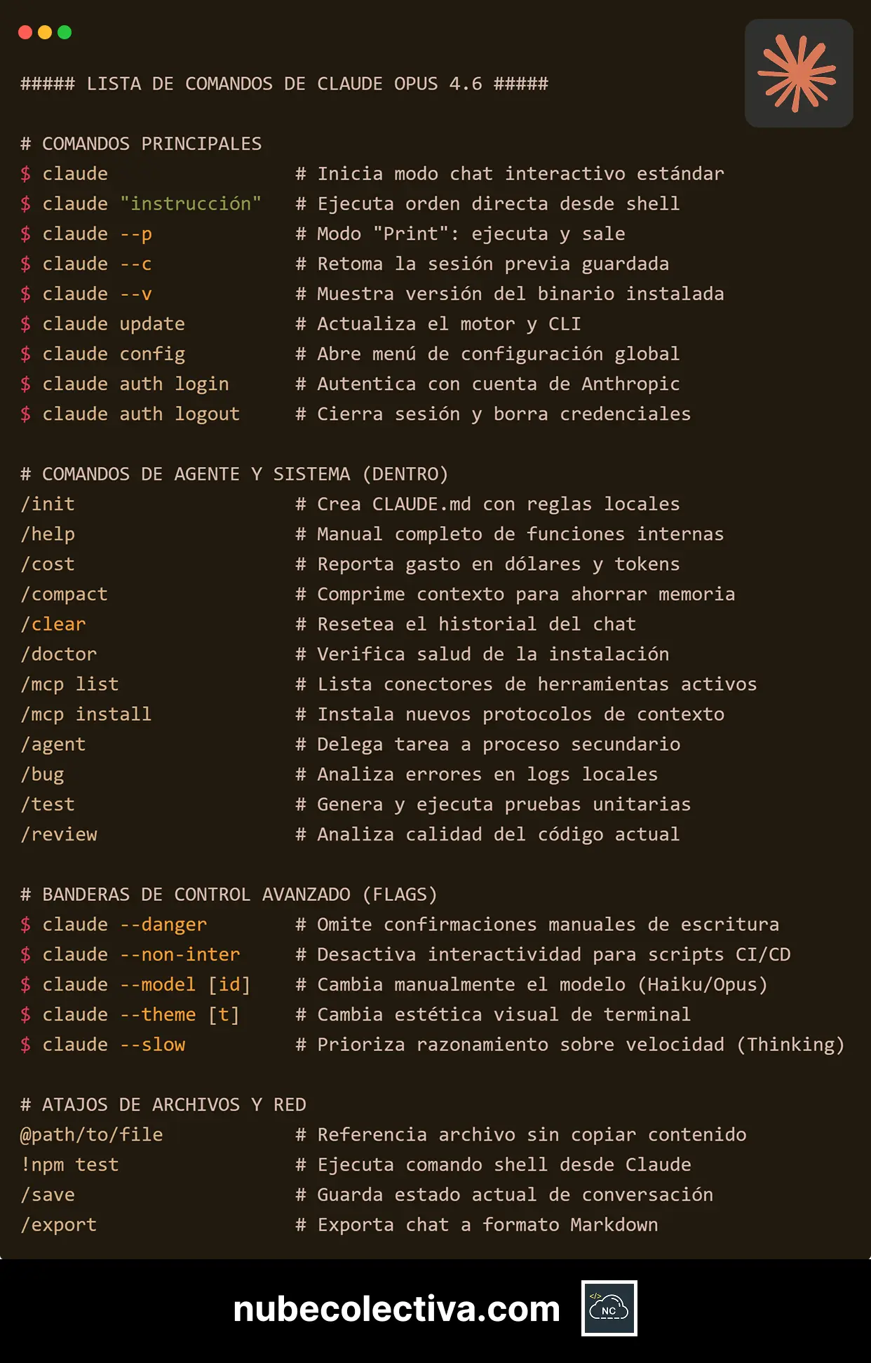 Lista de Comandos de Claude AI (CLI)