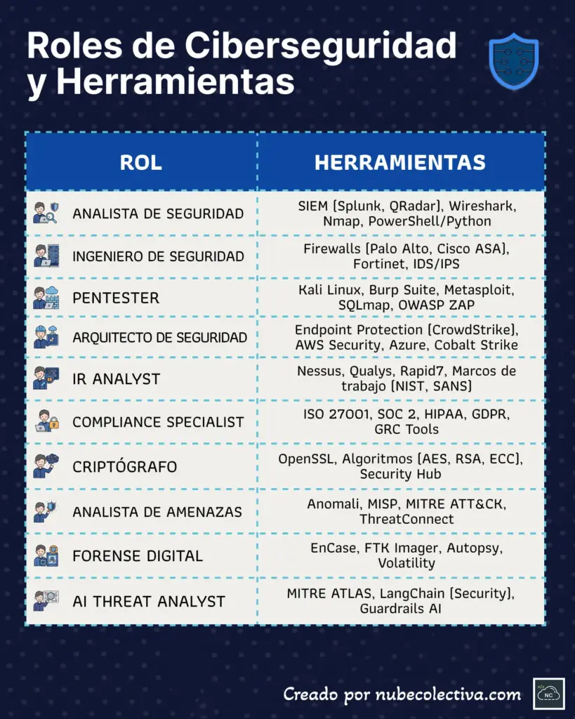 Roles de Ciberseguridad y Herramientas